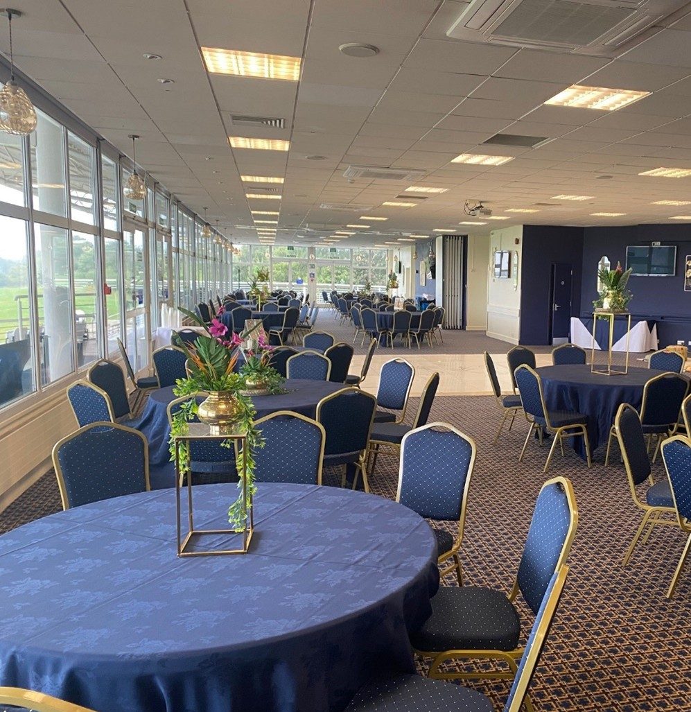 Leicester Racecourse Blue Coloured Reception Room