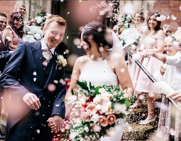 The Pumping Station Bride and groom stepping out of the ceremony room