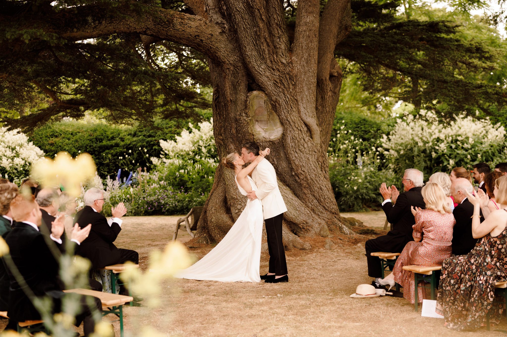 Ceremony outside at Nevill Holt