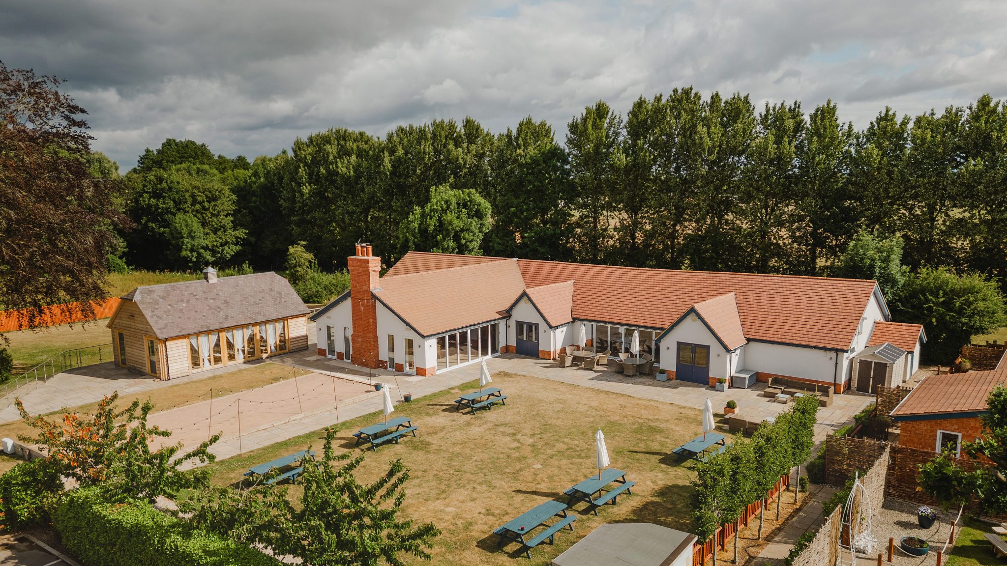 The Manor House aerial view