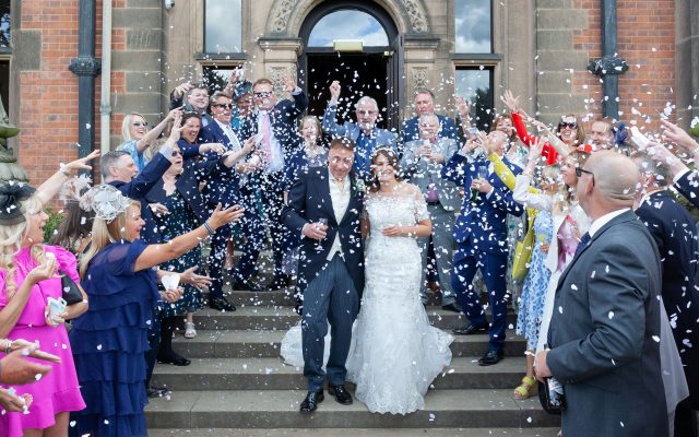 Beaumanor Hall confetti throwing
